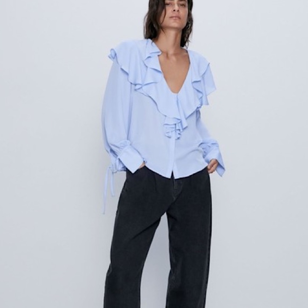 Zara Ruffled Blouse NWT